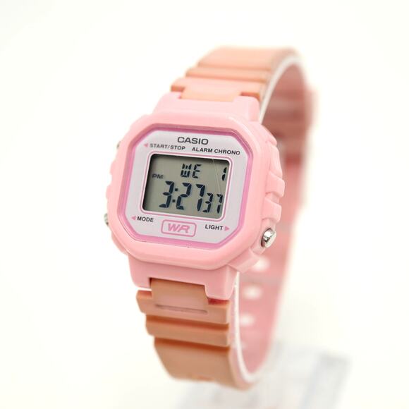 Casio Womens Digital Watch 30mm Faded Pink Alarm Chrono LA-20WH w New Battery - Picture 1 of 15